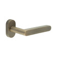 CRES Door Furniture Antique Brass / Multi Point Handles on Rose CRES - CR-101 Antique Brass Multi Point Oval Rose Door Handle