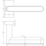 CRES Door Furniture Antique Brass / Multi Point Handles on Rose CRES - CR-101 Antique Brass Multi Point Rectangular Rose Door Handle