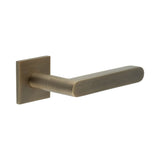 CRES Door Furniture Antique Brass / Square Rose / Sprung Rose CRES - CR-101 Antique Brass Sprung Square Rose Door Handle