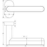 CRES Door Furniture Black / Multi Point Handles on Rose CRES - CR-101 Black Multi Point Oval Rose Door Handle