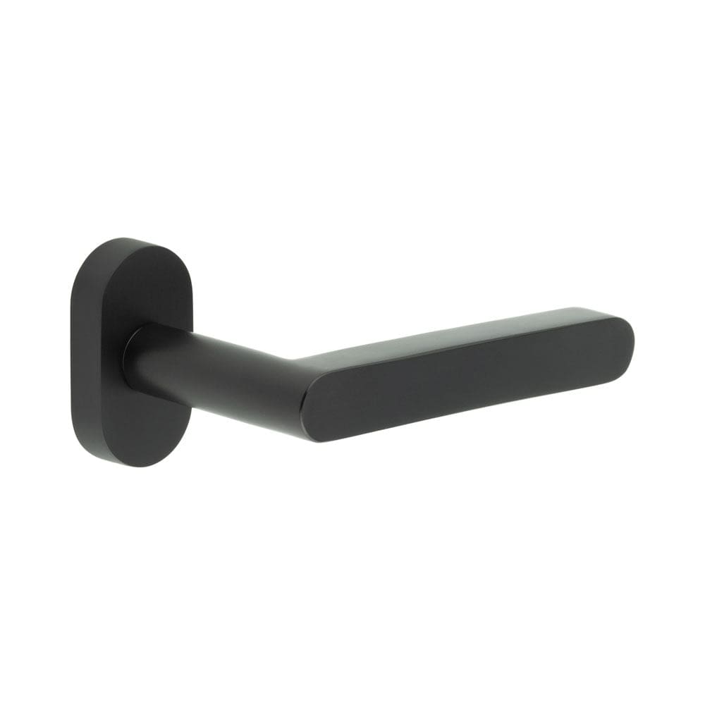 CRES Door Furniture Black / Multi Point Handles on Rose CRES - CR-101 Black Multi Point Oval Rose Door Handle