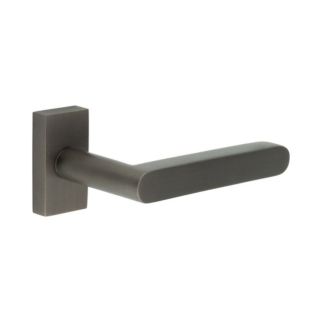 CRES Door Furniture Dark Bronze / Multi Point Handles on Rose CRES - CR-101 Dark Bronze Multi Point Rectangular Rose Door Handle