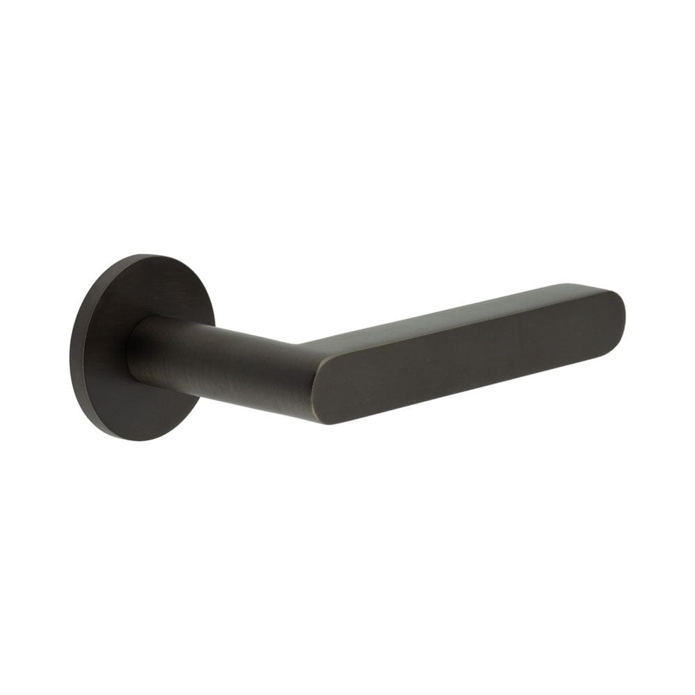 CRES Door Furniture Dark Bronze / Round Rose / Unsprung Rose CRES - CR-101 Dark Bronze Unsprung Round Rose Door Handle
