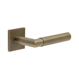 CRES Door Furniture Antique Brass / Square Rose / Fixed Dead Rose CRES - CR-102 Antique Brass Fixed Dead Square Rose Door Handle