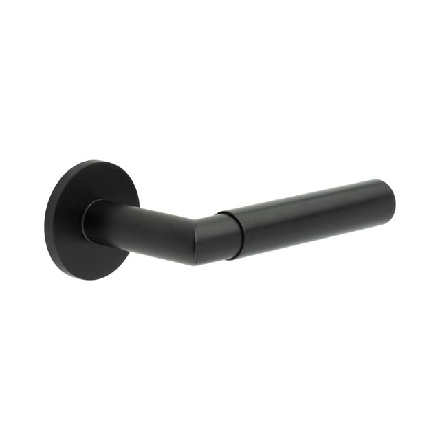 CRES Door Furniture Black / Round Rose / Sprung Rose CRES - CR-102 Black Sprung Round Rose Door Handle