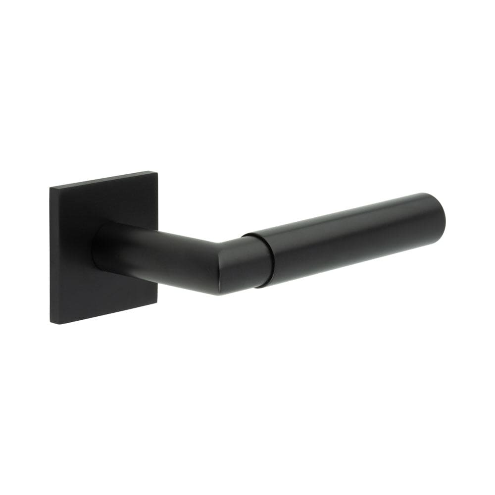 CRES Door Furniture Black / Square Rose / Unsprung Rose CRES - CR-102 Black Unsprung Square Rose Door Handle