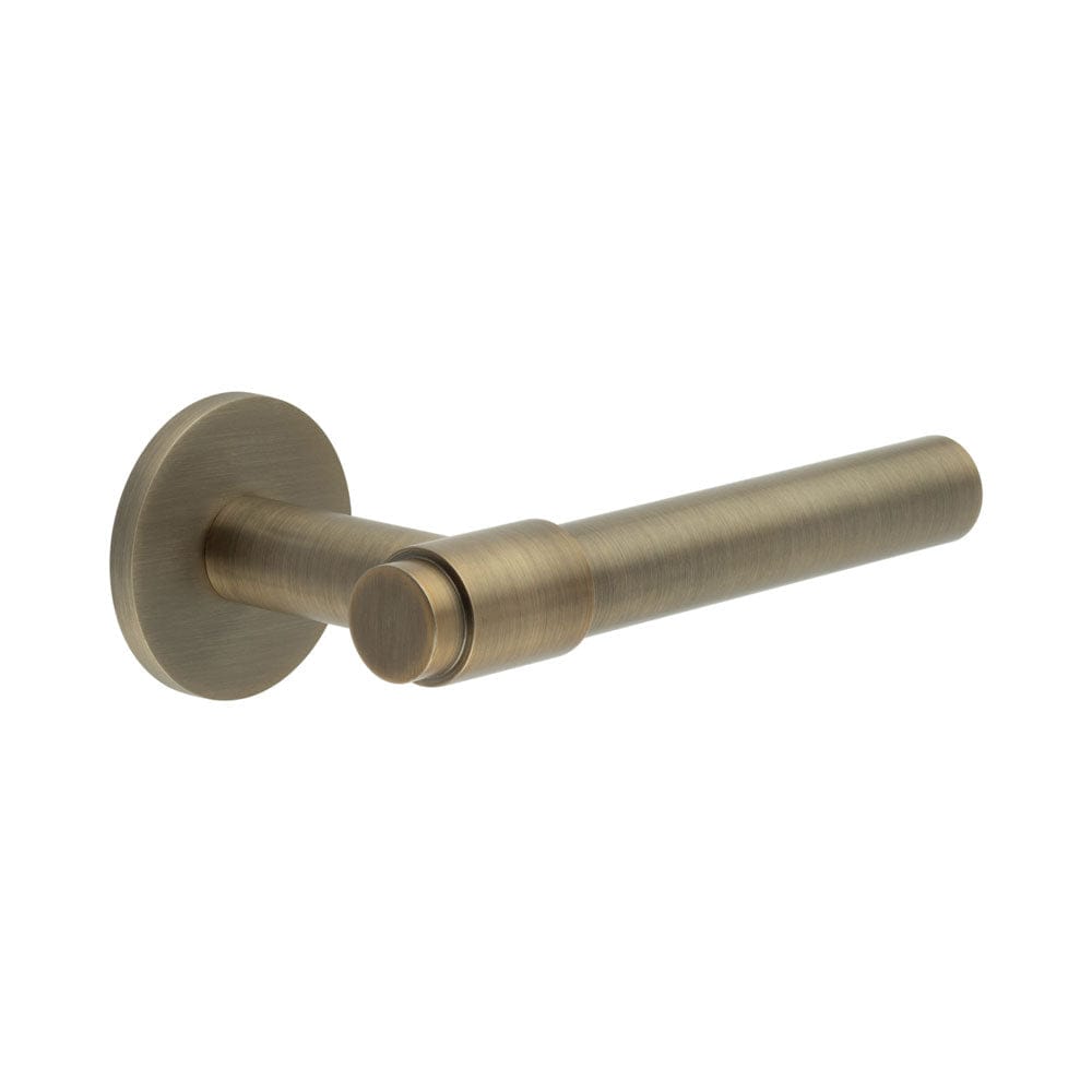 CRES Door Furniture Antique Brass / Round Rose / Fixed Dead Rose CRES - CR-103 Antique Brass Fixed Dead Round Rose Door Handle