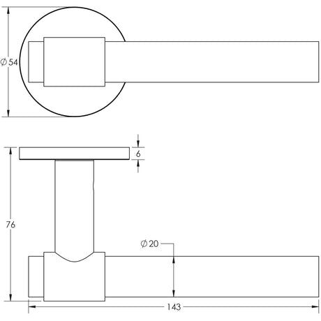 CRES Door Furniture Dark Bronze / Round Rose / Fixed Dead Rose CRES - CR-103 Dark Bronze Fixed Dead Round Rose Door Handle