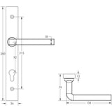 CRES Door Furniture Dark Bronze / Multi Point Lock Set CRES - CR-104 Dark Bronze Multi Point Backplate Door Handle
