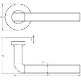 CRES Door Furniture Dark Bronze / Round Rose / Unsprung Rose CRES - CR-104 Dark Bronze Unsprung Round Rose Door Handle