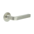 CRES Door Furniture Satin Stainless Steel / Round Rose / Sprung Rose CRES - CR-104 Satin Stainless Steel Sprung Round Rose Door Handle