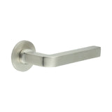 CRES Door Furniture Satin Stainless Steel / Round Rose / Sprung Rose CRES - CR-104 Satin Stainless Steel Sprung Round Rose Door Handle