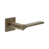 CRES Door Furniture Antique Brass / Square Rose / Fixed Dead Rose CRES - CR-105 Antique Brass Fixed Dead Square Rose Door Handle