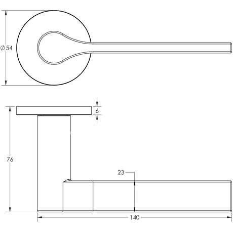 CRES Door Furniture Dark Bronze / Round Rose / Fixed Dead Rose CRES - CR-105 Dark Bronze Fixed Dead Round Rose Door Handle
