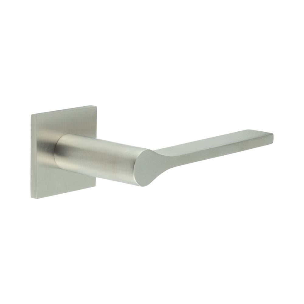 CRES Door Furniture Satin Stainless Steel / Square Rose / Unsprung Rose CRES - CR-105 Satin Stainless Steel Unsprung Square Rose Door Handle