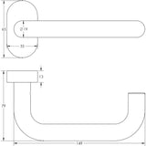 CRES Door Furniture Black / Multi Point Handles on Rose CRES - CR-106 Black Multi Point Oval Rose Door Handle