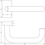 CRES Door Furniture Black / Multi Point Handles on Rose CRES - CR-106 Black Multi Point Rectangular Rose Door Handle
