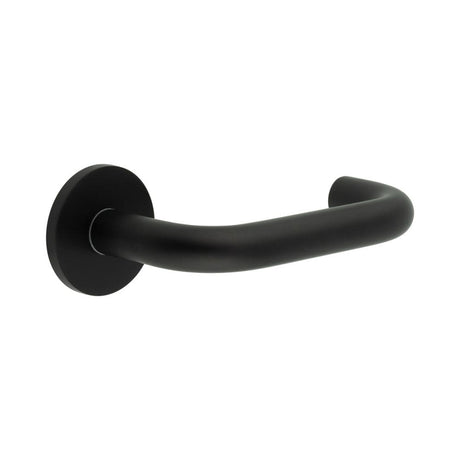 CRES Door Furniture Black / Round Rose / Unsprung Rose CRES - CR-106 Black Unsprung Round Rose Door Handle