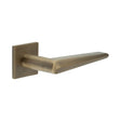 CRES Door Furniture Antique Brass / Square Rose / Fixed Dead Rose CRES - CR-107 Antique Brass Fixed Dead Square Rose Door Handle