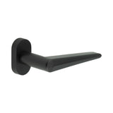 CRES Door Furniture Black / Multi Point Handles on Rose CRES - CR-107 Black Multi Point Oval Rose Door Handle