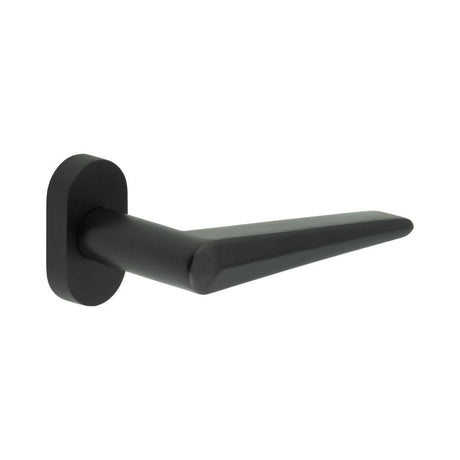 CRES Door Furniture Black / Multi Point Handles on Rose CRES - CR-107 Black Multi Point Oval Rose Door Handle