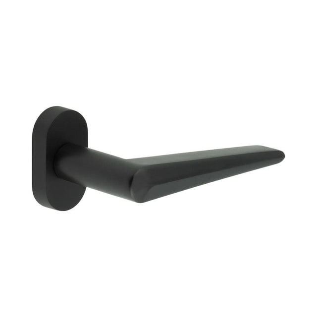 CRES Door Furniture Black / Multi Point Handles on Rose CRES - CR-107 Black Multi Point Oval Rose Door Handle