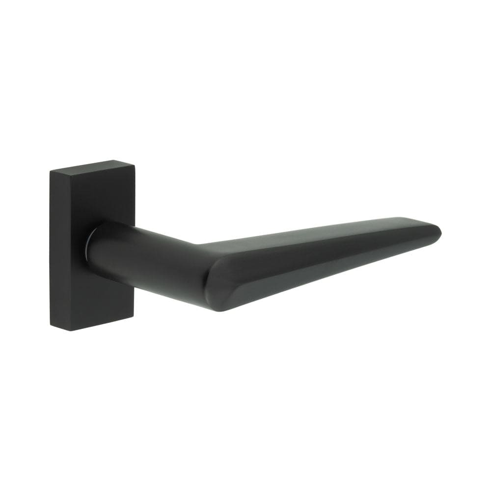 CRES Door Furniture Black / Multi Point Handles on Rose CRES - CR-107 Black Multi Point Rectangular Rose Door Handle