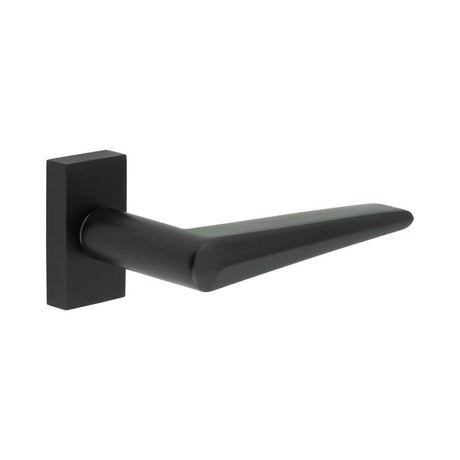 CRES Door Furniture Black / Multi Point Handles on Rose CRES - CR-107 Black Multi Point Rectangular Rose Door Handle