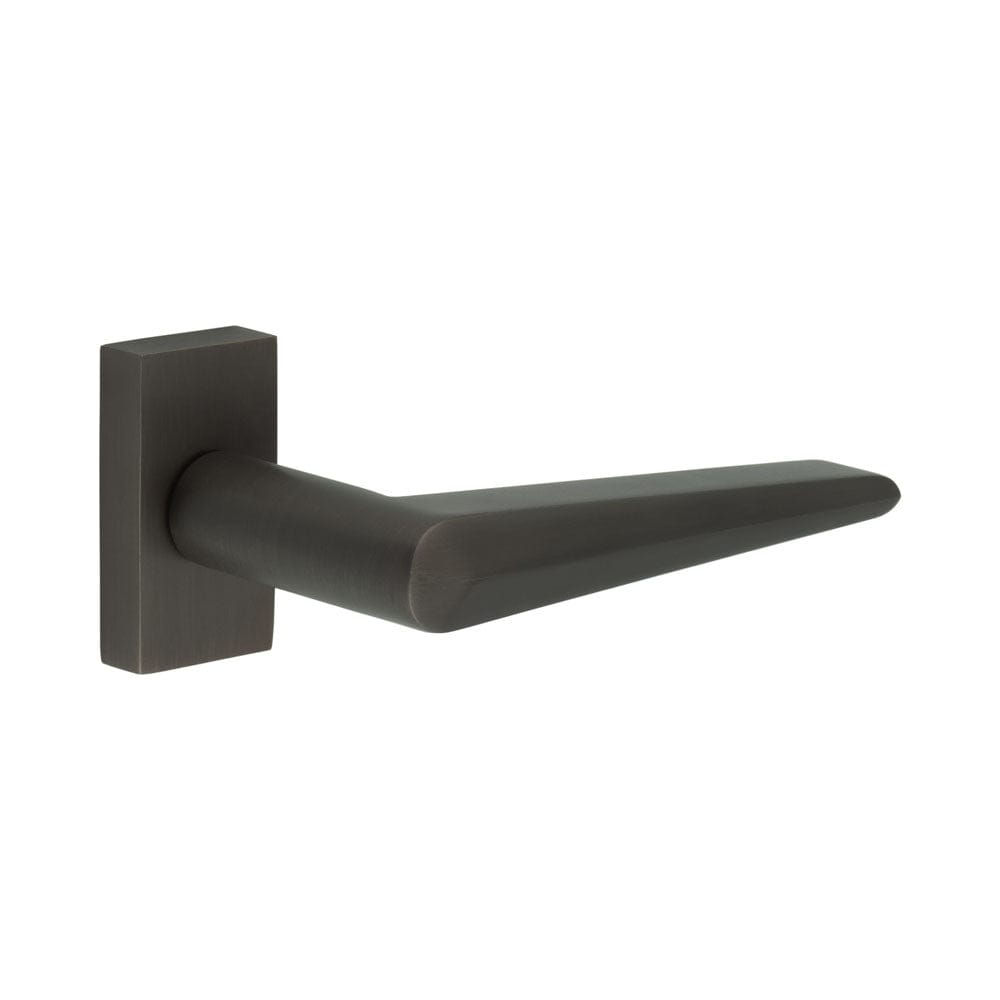 CRES Door Furniture Dark Bronze / Multi Point Handles on Rose CRES - CR-107 Dark Bronze Multi Point Rectangular Rose Door Handle