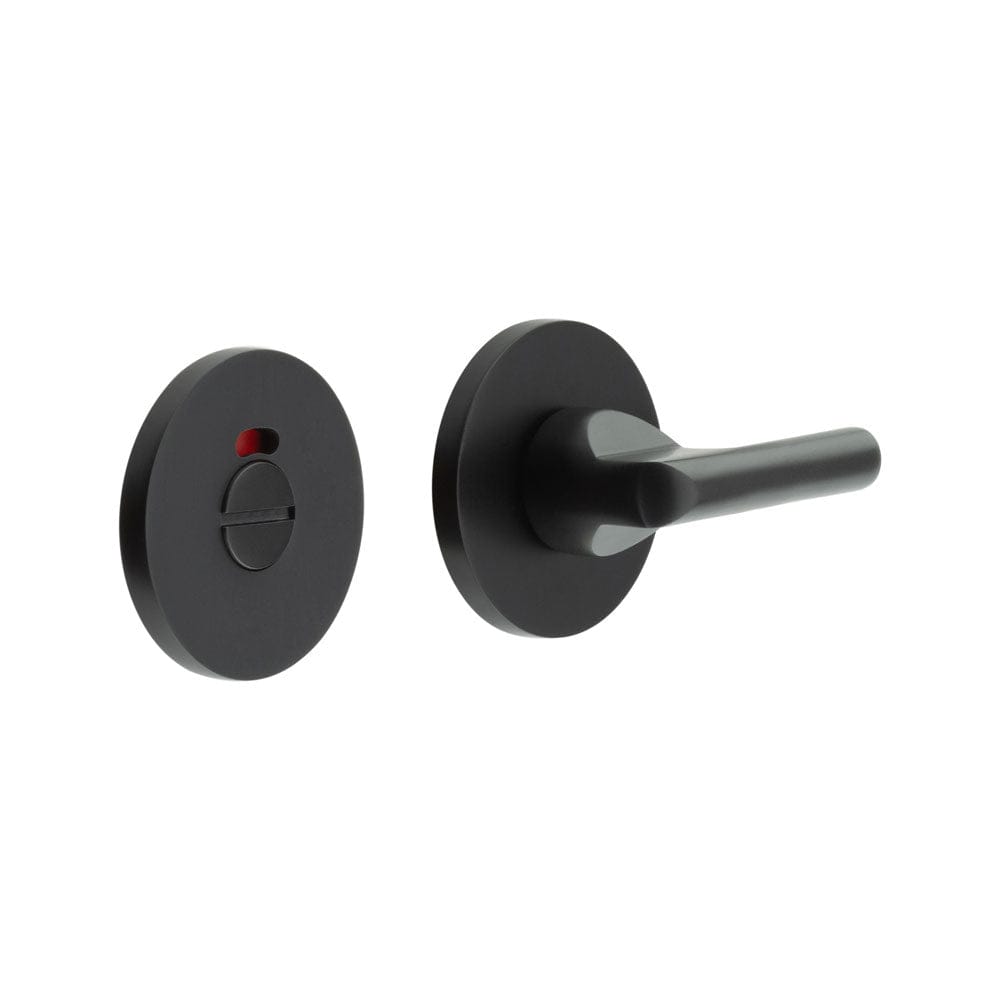 CRES Door Furniture Black / Yes CRES - CR-804 Black Thumb Turn & Lock Round Rose w/ Indicator