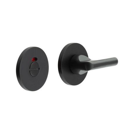 CRES Door Furniture Black / Yes CRES - CR-804 Black Thumb Turn & Lock Round Rose w/ Indicator