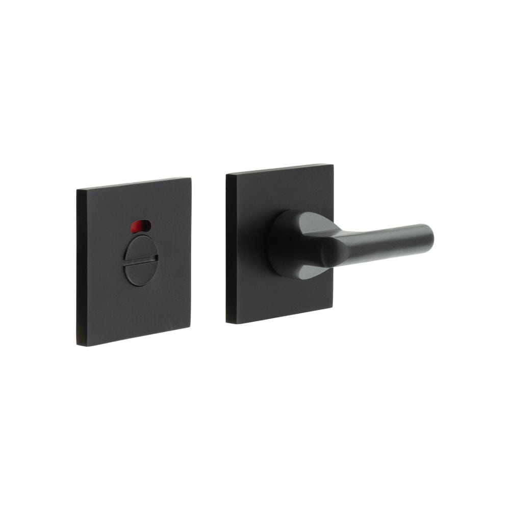 CRES Door Furniture Black / Yes CRES - CR-804 Black Thumb Turn & Lock Square Rose w/ Indicator