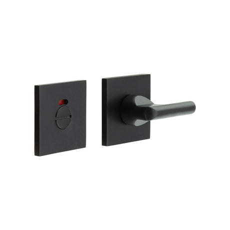 CRES Door Furniture Black / Yes CRES - CR-804 Black Thumb Turn & Lock Square Rose w/ Indicator
