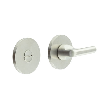 CRES Door Furniture Satin Stainless Steel / No CRES - CR-804 Satin Stainless Steel Thumb Turn & Lock Round Rose
