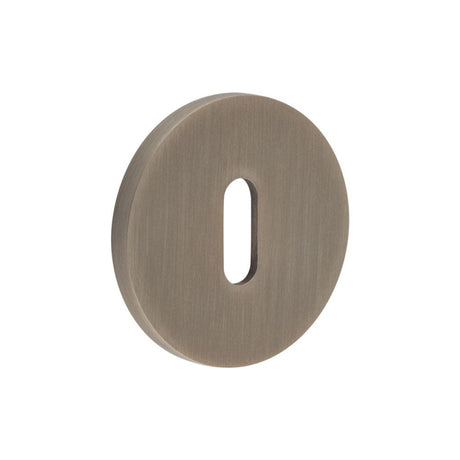 CRES Door Furniture Antique Brass / Mortice Key Profile Escutcheons CRES - CR-R10 Antique Brass Standard Keyway Round Rose Escutcheon