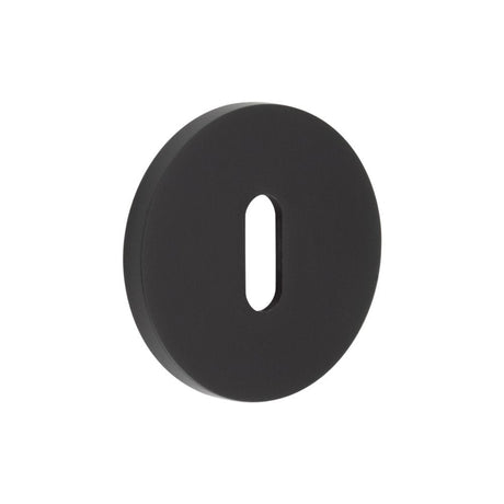 CRES Door Furniture Black / Mortice Key Profile Escutcheons CRES - CR-R10 Black Standard Keyway Round Rose Escutcheon