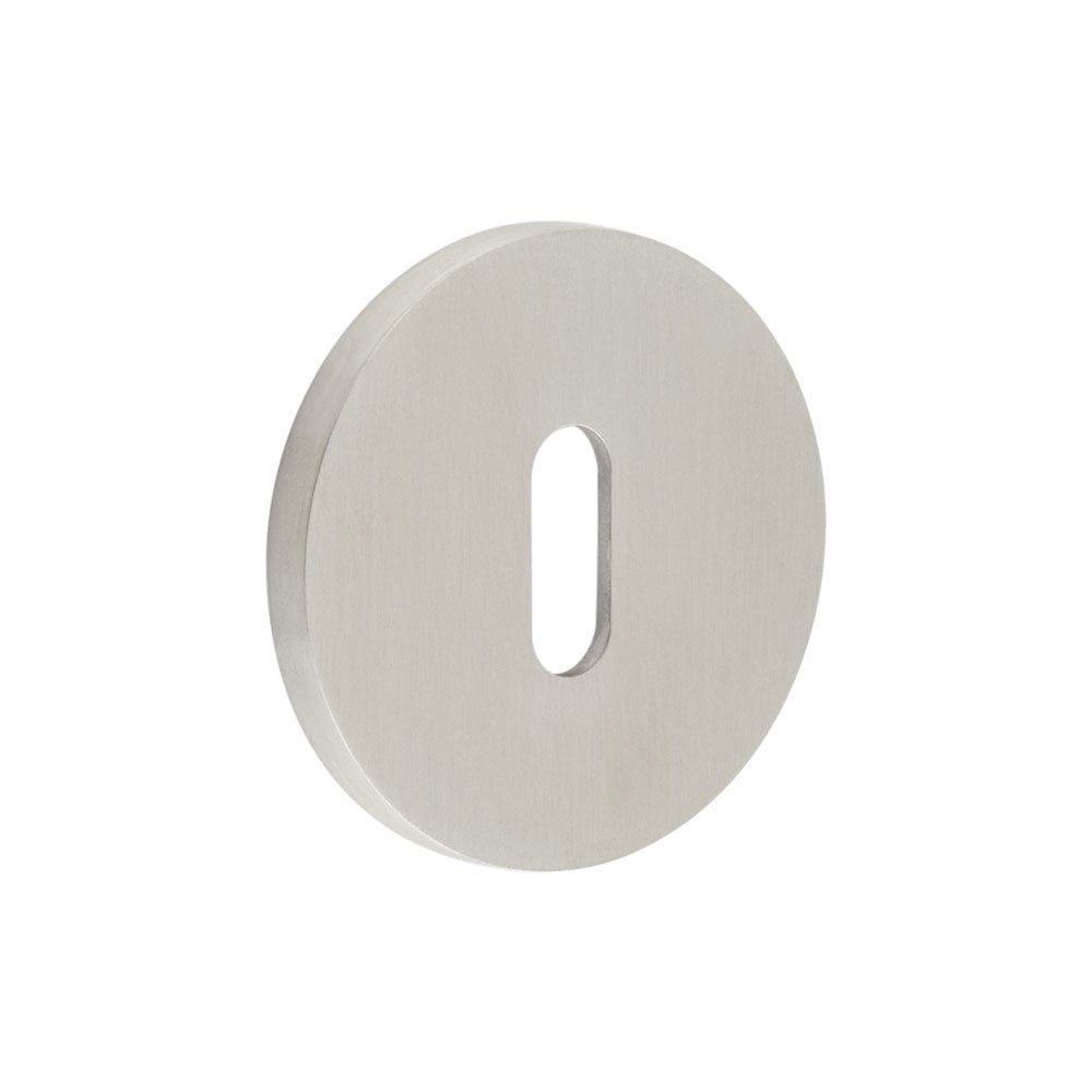 CRES Door Furniture Satin Stainless Steel / Mortice Key Profile Escutcheons CRES - CR-R10 Satin Stainless Steel Standard Keyway Round Rose Escutcheon
