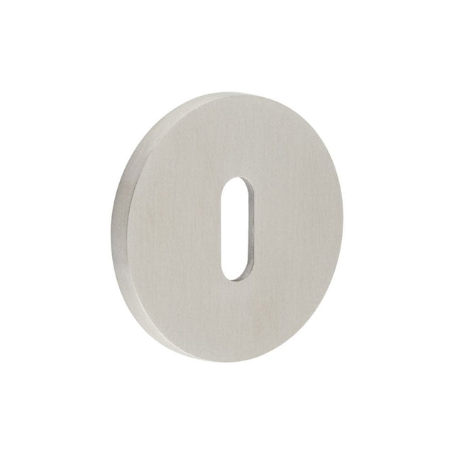 CRES Door Furniture Satin Stainless Steel / Mortice Key Profile Escutcheons CRES - CR-R10 Satin Stainless Steel Standard Keyway Round Rose Escutcheon
