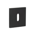 CRES Door Furniture Black / Mortice Key Profile Escutcheons CRES - CR-T10 Black Standard Keyway Square Rose Escutcheon