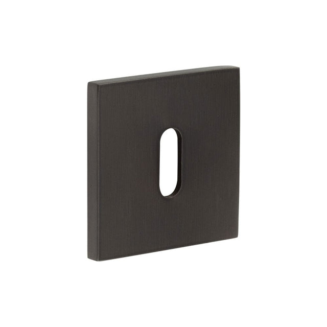 CRES Door Furniture Dark Bronze / Mortice Key Profile Escutcheons CRES - CR-T10 Dark Bronze Standard Keyway Square Rose Escutcheon