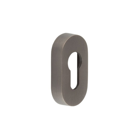 CRES Door Furniture Dark Bronze / Euro Profile Escutcheons CRES - Oval Dark Bronze Euro Escutcheon