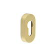 CRES Door Furniture Satin Brass / Euro Profile Escutcheons CRES - Oval Satin Brass Euro Escutcheon