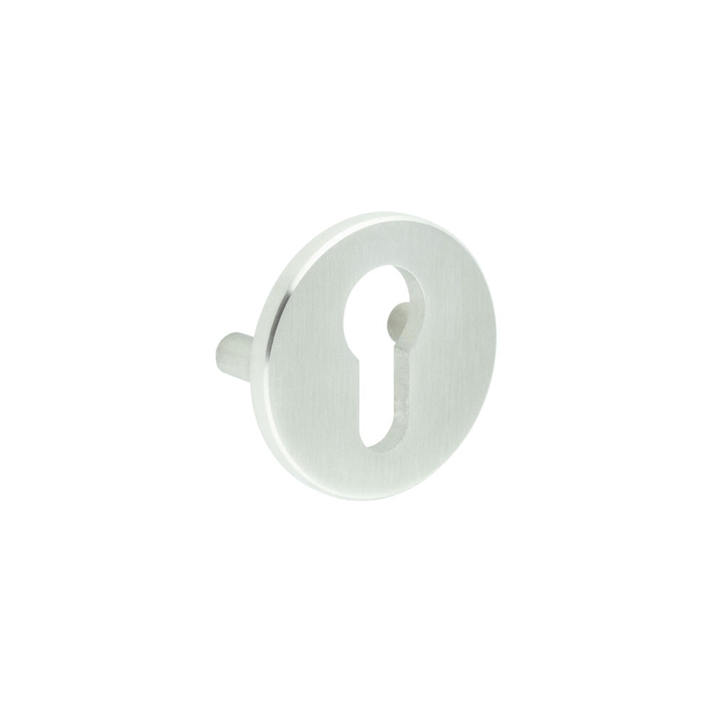 High quality image of CRES - Satin Stainless Steel Euro Escutcheon Lug Fixed Sku. CRES1652SSS