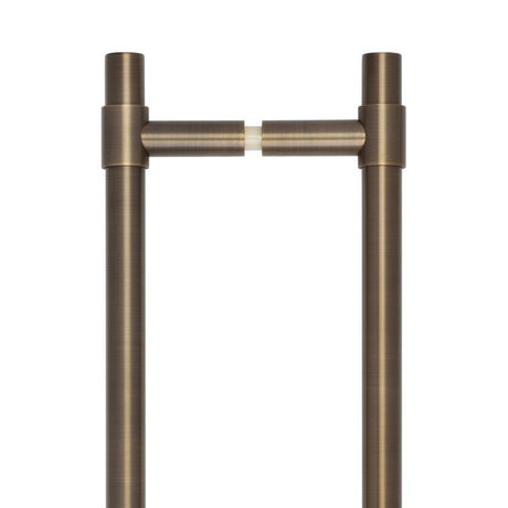 High quaility images of CRES - 425mm Back to Back Antique Brass T-Bar Pull Handle | Sku.cres3001abb2b | available to order from Trade Door Handles in Kendal.