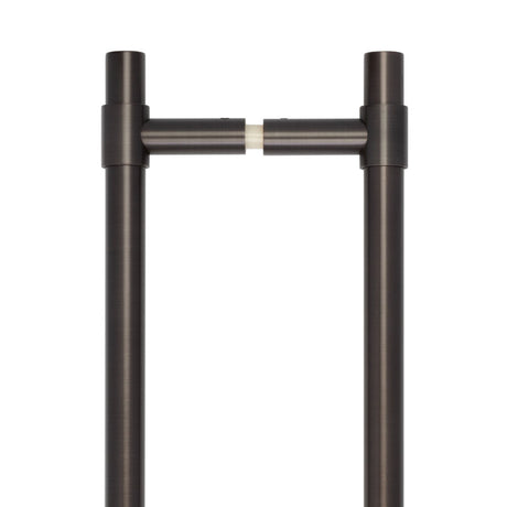 High quaility images of CRES - 425mm Back to Back Dark Bronze T-Bar Pull Handle | Sku.cres3001dbb2b | available to order from Trade Door Handles in Kendal.