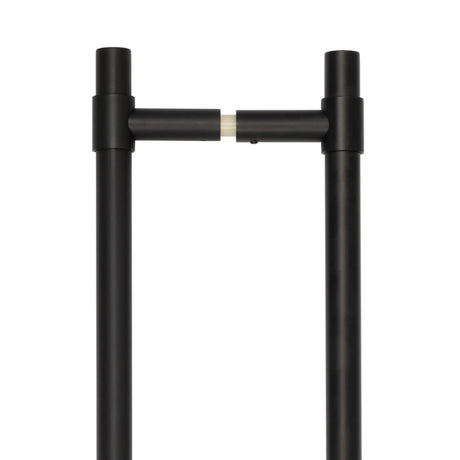 High quaility images of CRES - 425mm Back to Back Black T-Bar Pull Handle | Sku.cres3001mbb2b | available to order from Trade Door Handles in Kendal.