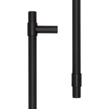 High quality image of CRES - 425mm Face Fix Black T-Bar Pull Handle Sku. CRES3001MBFF