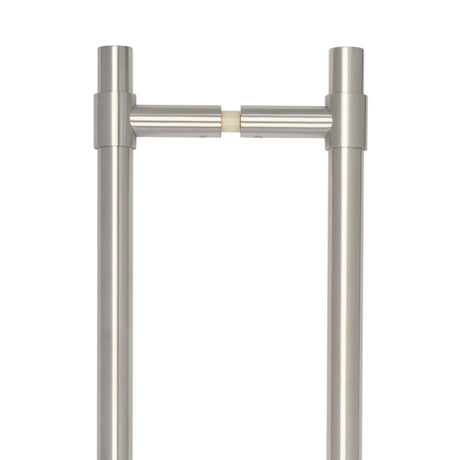 High quaility images of CRES - 425mm Back to Back Satin Stainless Steel T-Bar Pull Handle | Sku.cres3001sssb2b | available to order from Trade Door Handles in Kendal.