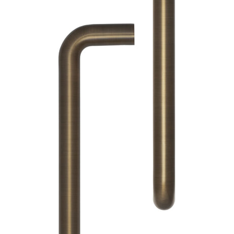 High quality image of CRES - 425mm Face Fix Antique Brass D Shape Pull Handle Sku. CRES3002ABFF