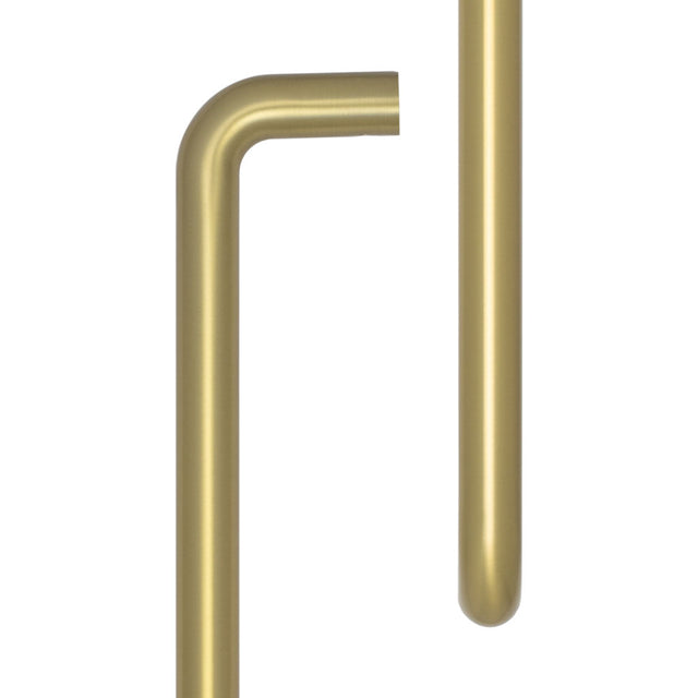 High quality image of CRES - 425mm Bolt Through Satin Brass D Shape Pull Handle Sku. CRES3002SB